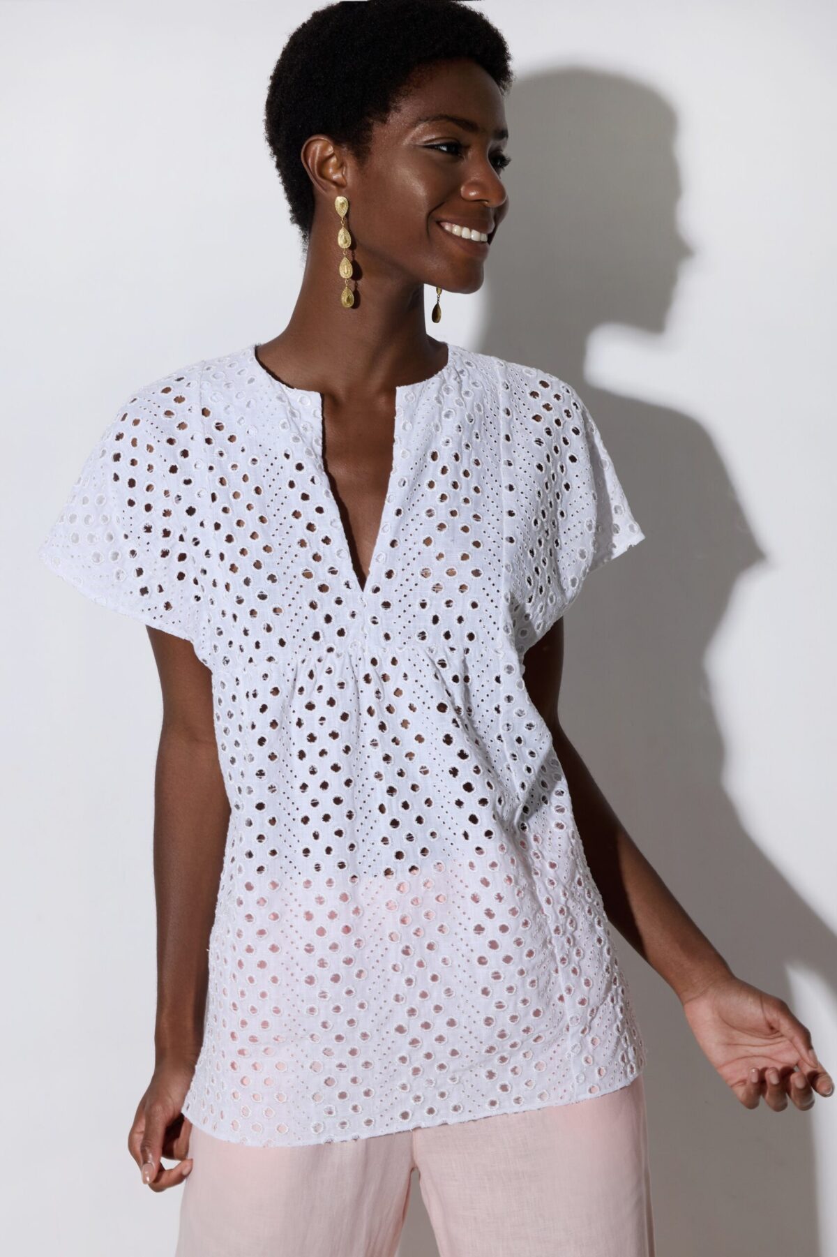 Yiorgos Koulasidis Broderie White Top