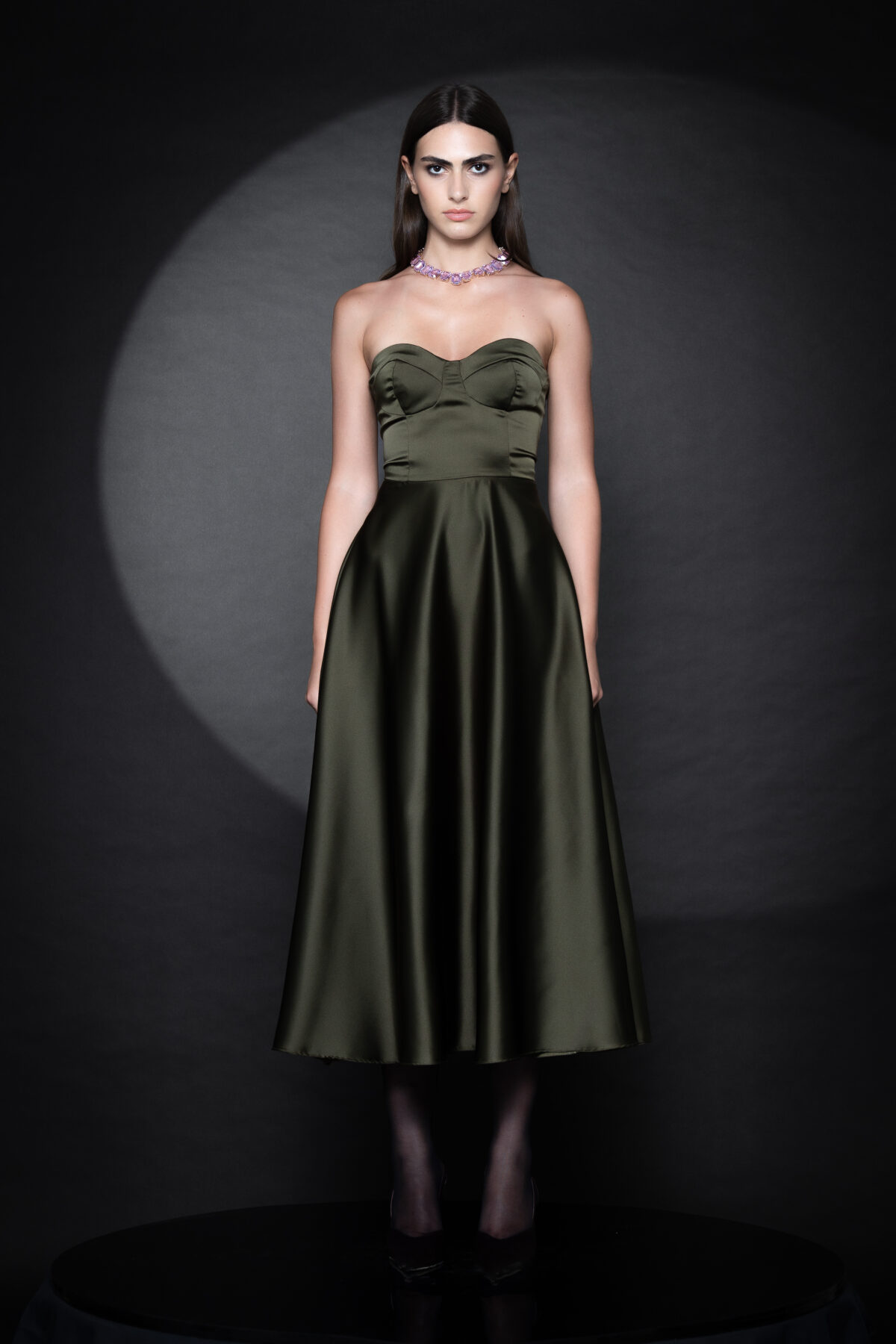 Elora Olive Dress