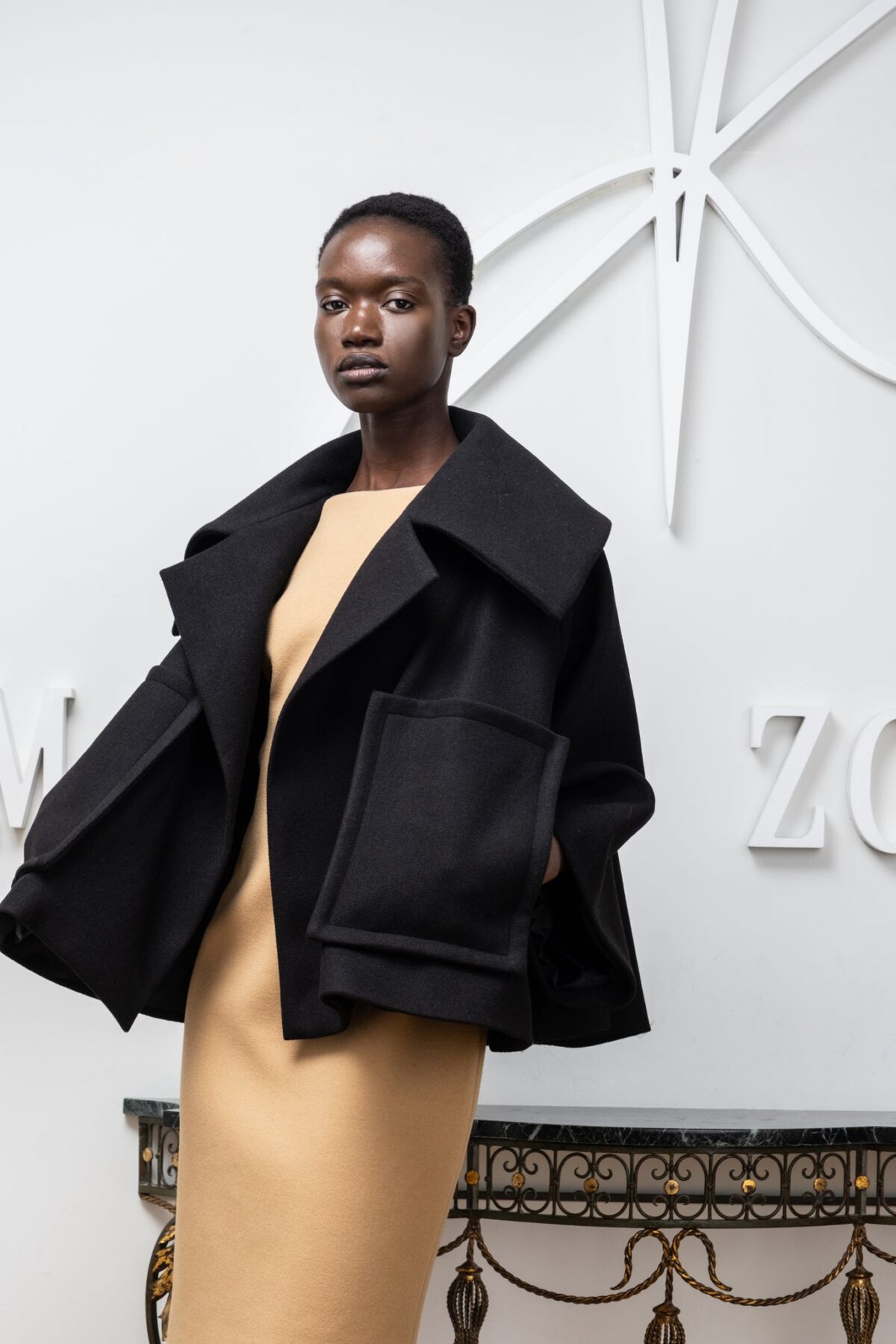 Vassilis Zoulias Vertigo Black Wool Jacket