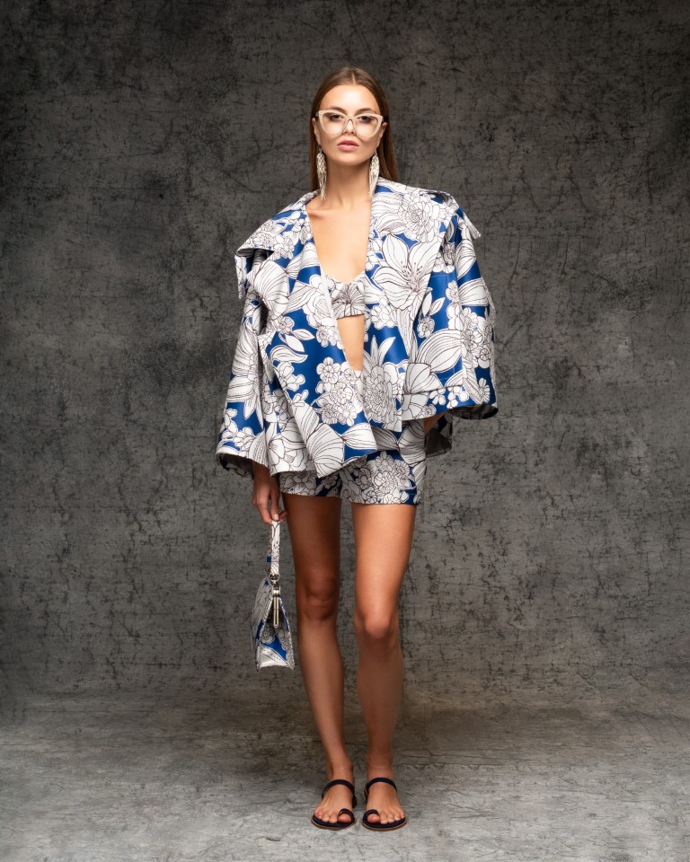 Vassilis Zoulias Vertigo Blue Floral Jacket