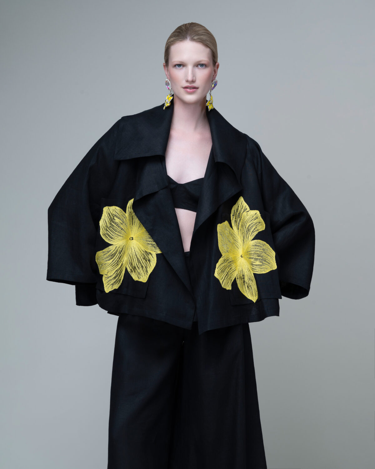 Vassilis Zoulias Vertigo Linen Black Jacket