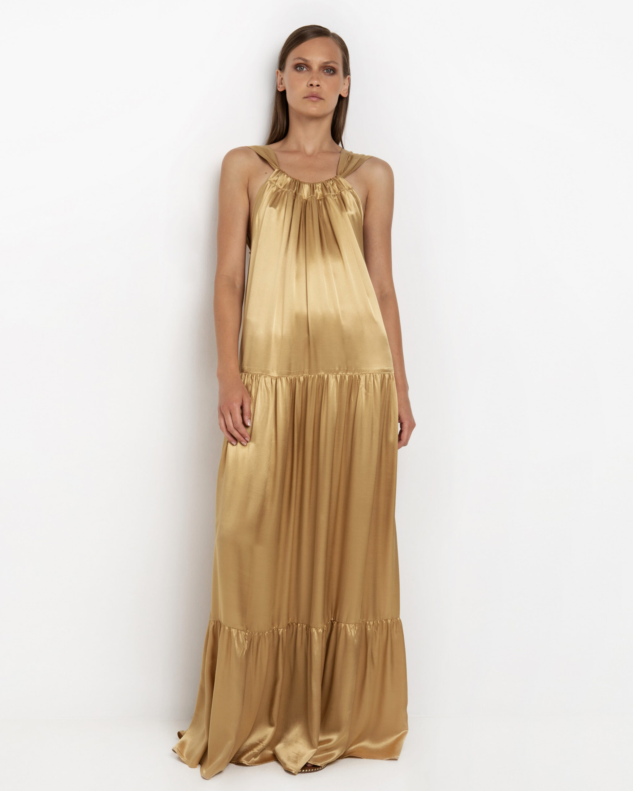 Archaic Kori Gold Satin Dress - Image 2